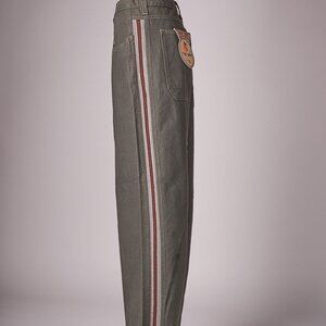 1990s Deadstock Green Baggy Split Skateboarding Pants